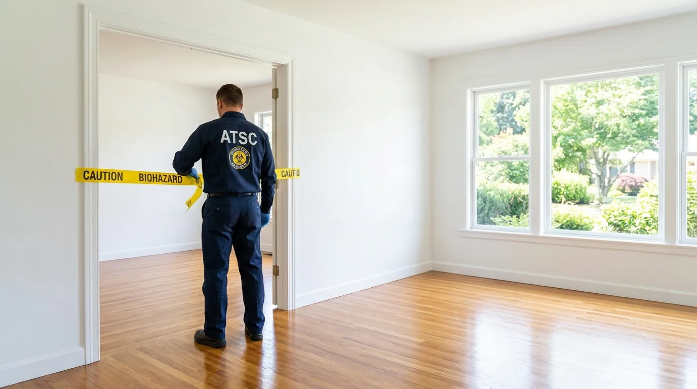 Certified biohazard cleanup crew performing Trauma Scene Cleanup in Pompano Beach